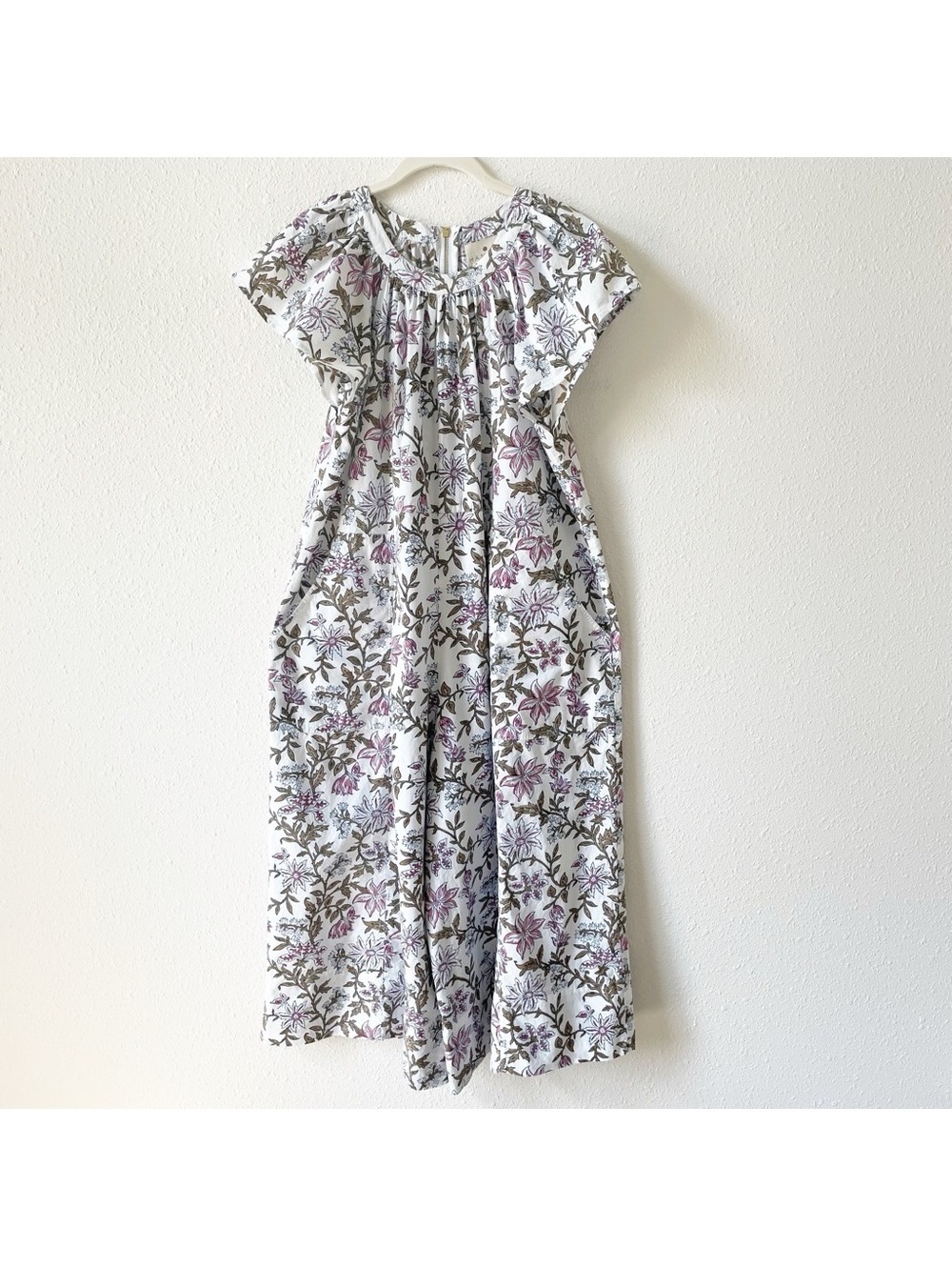 Hannah Artwear Floral Wide Leg Jumpsuit Size 1 US 6 Bohemian Lagenlook Feminine